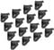 Partuto 16 Pcs Fit 4 6 8 Universal Speaker Grill Clips - Plastic Black