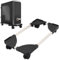 Soporte para CPU, Soporte para Ordenador CPU con Ruedas de Bloqueo, Móvi Soporte Torre PC, Soporte de Suelo de Torre para Ordenador de Sobremesa en Casa Computadora Ajustable Negro 22-34 × 40-52cm