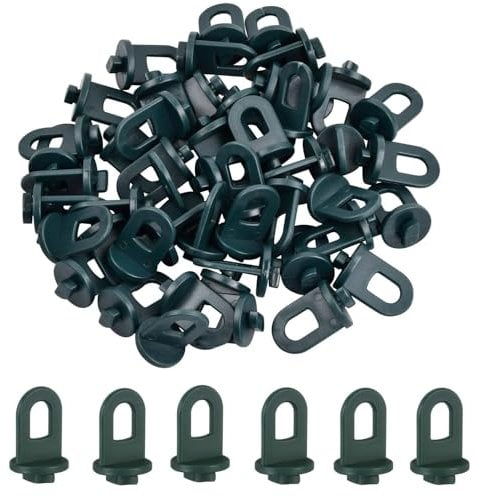JJiaoLinin Greenhouse Twist Clips, Plastic Greenhouse Shading Fixing Clips,50 Pack,Used for Garden Hanging Basket Plant pots, Fixing Wires and Insulation Materials in greenhouses, etc(Black)