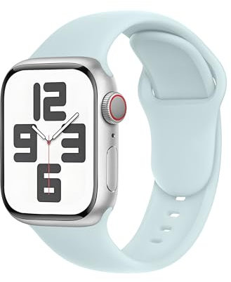 C1 pour Bracelet Apple Watch Ultra 2/Ultra/SE/Series11 10 9 8 7 6 5 4 3(49mm 46mm 45mm 44mm 42mm 41mm 40mm 38mm) Sport,Femme-Style Original&Compatibilité Universelle，Bleu Lac