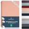 BARBONS Spannbettlaken 120x200cm - 100% Baumwolle Spannbetttuch Oeko-TEX Zertifiziert Bettlaken Jersey Bettwaren und Bettbezug für Boxspringbett und Dicke Matratzen bis 27 cm - Rosa 120 x 200