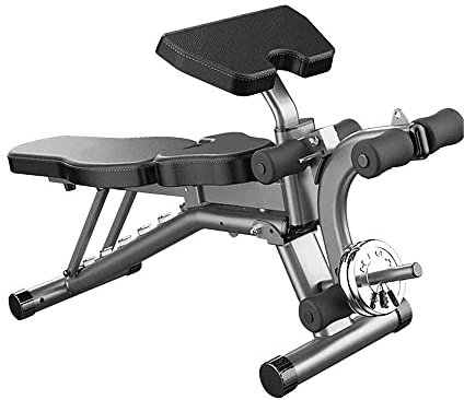 WTLONBF Hantelbank Sit-Up-Fitnessgerät, Verstellbare 90°-Flachhantelbank, 4-in-1-Verstellbare Klappbank Für Den Heimgebrauch Für Das Ganzkörpertraining Für Männer Und Frauen Für Allgemeine Zwecke