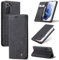 owlhold Hülle Samsung S21 Plus klapphülle Premium Lederhülle Weiches Vintage-Nubukleder Faltbare Ständer Schutzhülle Kartenfach Standfunktion klapphülle Samsung Galaxy S21 Plus 5G -Schwarz