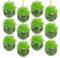 XehCaol Weihnachtsbaumkugeln Lustige Weihnachtskugeln Satz Christbaumkugeln Kunststoff Weihnachtskugeln Weihnachtsbaumschmuck Urlaub Hängende Ornamente Dekoration (Grinch mit Haaren-12pcs)