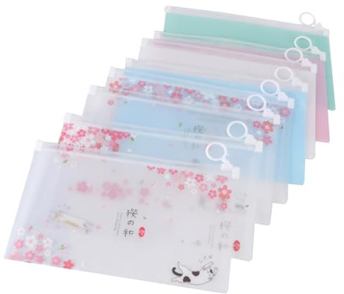 NUOBESTY 8stücke Zipper Masken Aufbewahrungstaschen wasserdichte Bunte Schüler-mäppchen Für Masken Und Zubehör Mit Praktischem Reißverschluss Für Und Schule