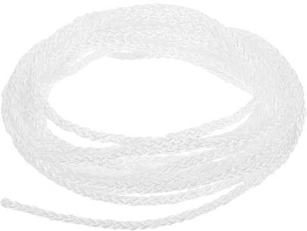 sourcing map Cord Loop for Window Shades, 2.5mm 8Ft Nylon Satin Cord Window Blind Looped String Braided Lift Shade Cord for Pleated Shades Blind Shade DIY, White