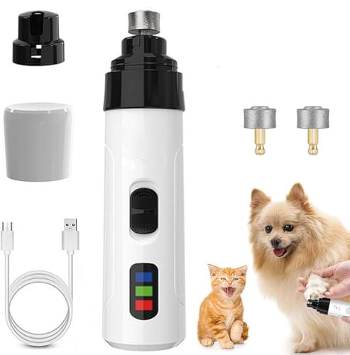 Heusom Silent Pro Nail Grinder, Heusom Silent Pro for Dogs, Electric Pet Nail Grinder, Dog Nail Grinder, Rechargeable Electric Dog Nail Trimmer Painless Paws Grooming & Smoothing Tool for Dogs Cats