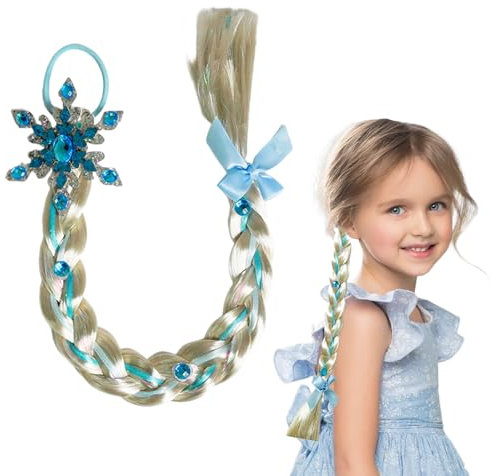 Perruque Raiponce Perruque Princesse Enfant, Perruques Déguisement, Tresses Cheveux Extensions, accessoire de cheveux pour filles et enfants, pour Carnaval Haloween Fête