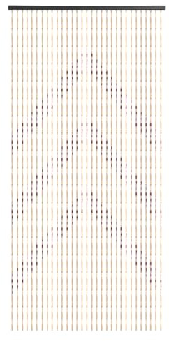 YISSALE Bambus Perlenvorhang,180x90cm Türvorhang Fenstervorhänge,Bohème,Türvorhang aus Holzperlen im Fischgrätenmuster,Bambus Vorhang für Badezimmer, Küche, Schlafzimmer