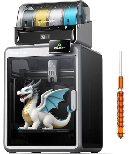 Creality K2 Combo (A) 3D-Drucker mit CFS | Multicolor-Druck | 600 mm/s, 260 × 260 × 260 mm Bauraum, KI-Kamera, Auto-Leveling, Direktantrieb-Extruder, Multimaterialdruck