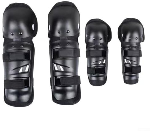 Set di protezioni per ginocchia e gomiti per moto, con imbottitura in EVA per assorbire gli urti in ciclismo e fuoristrada