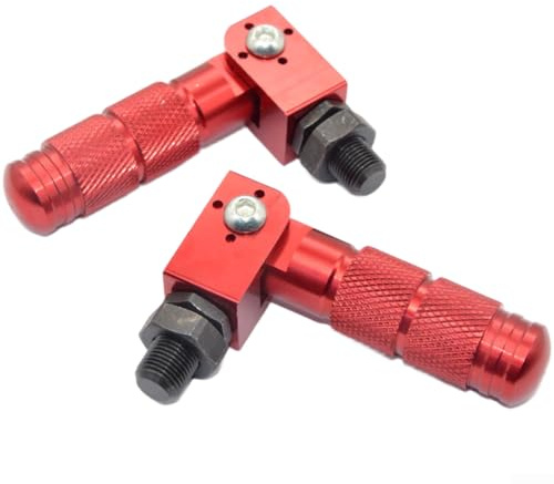 Platzsparende, faltbare Pedale aus Aluminiumlegierung mit CNC-Bearbeitung und Gewindehülsen für sichere Befestigung an Fahrrädern oder Rollern (rot)