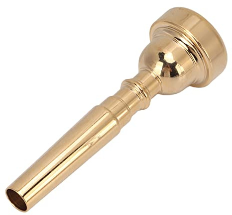 HUSHUI Trompetenmundstück, 5C-Kupfer, Professioneller Ersatz für Anfänger, mit Präziser Maschinenpolitur, Leicht zu Reinigen, Langlebig für Gelehrte mit Grundlagen (Gold)