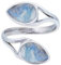 Ring 925 Silber Mondstein weißer Stein schimmer Edelstein echt Silber Damen Sterling Silber Geschenk (MRV-088-04)