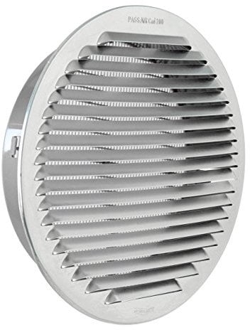 La Ventilazione GTAP200R Griglia Tonda da Incasso, Alluminio, ø 230 mm