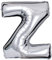 ballonfritz® Ballon Buchstabe Z in SILBER - XXL 40/102cm - Folienballons für Luft oder Helium als Geburtstag, Jubiläum, Hochzeit oder Abschluss Geschenk, Party Dekoration oder Überraschung