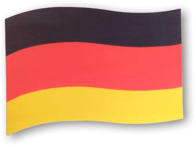 Sonia Originelli Magnetfahne Flagge für das Auto Fanartikel Fussball EM WM, Farbe: Deutschland-ohne Wappen