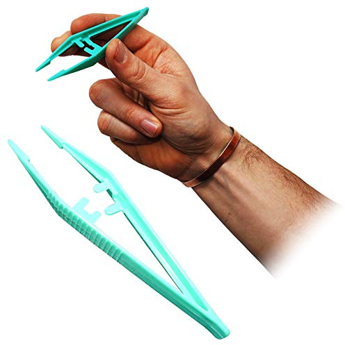 Qualicare - Pinzette monouso in plastica, 12,5 cm