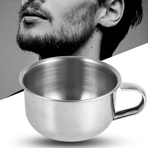 Rasierschaum-Schüssel, Edelstahl-Metallrasierseifen-Becher-Schüssel-Schalen-Rasiermesser-Reinigungsschaum-Werkzeug für Mann