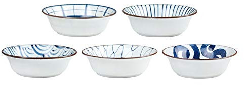 Bol Vaisselle en céramique Soupe Japonaise Bol Ramen Bol Cinq en Coffret Cadeau