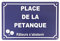 FÉENOMENN Plaque Métal Déco Vintage - Place de la Pétanque - Panneau Rue - Humour (20x30cm)