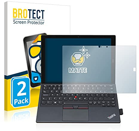 BROTECT Entspiegelungs-Schutzfolie für Lenovo ThinkPad X1 Tablet Gen 2 (2 Stück) Matte Displayschutz-Folie, Anti-Reflex, Anti-Fingerprint