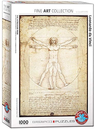 1000 Teile Puzzle Leonardo da Vinci vitruvianischer Mensch