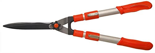 OZAKI - Cisaille à Haie Téléscopique - Bras Exensibles de 45 à 65 cm - Lames Forgées et Ondulées - Bras Aluminium - Anti-Rouille