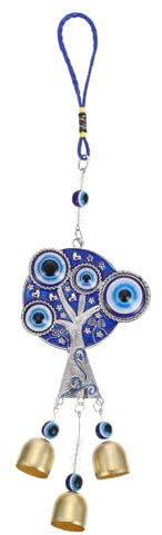 Beavorty Windspiel Blaues Auge Lebensbaum Anhänger Hängende Deko Für Garten Balkon Outdoor Feng Shui Böse Augen Glocke Wohnaccessoires