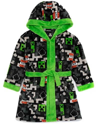 Minecraft Dressing Kleid Kinder Mädchen Jungen Creeper TNT Game PJS Bademantel 7-8 Jahre