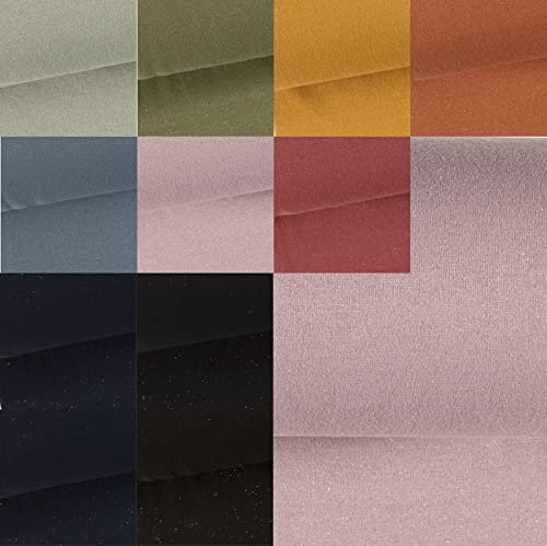 Bündchen Meterware Glitzer - Bündchenstoff Uni Lurex - Schlauchware - Bündchenware - Strick * 25 cm x 70 cm (35 cm im Schlauch) * Öko-Tex, Farbe: 014 altrosa