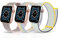 LanQii Correa Compatible con Apple Watch Series 10 42 mm/9/8/7 41 mm/Watch SE 2/1 40 mm, Nailon Banda Pulseras Repuesto para Apple Watch Series 6/5/4 40 mm/3/2/1 38 mm, Rosa+Blanco+Arcoiris