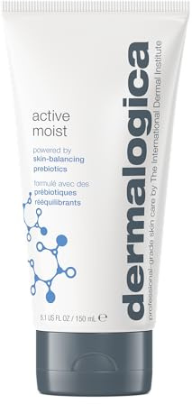 Dermalogica Active Moist Moisturiser 150ml - Provides Oil-free Hydration, Easy-to-apply Formula, with Prebiotic Moisture Complex, Improves Surface Texture & Helps to Refine Skin, for All Skin Types