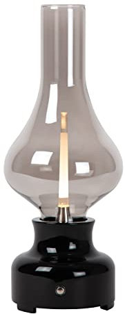 LUCIDE JASON - wiederaufladbare Tischlampe - Akku/Batterie - LED 3 StepDim - 1x2W 3000K - Schwarz