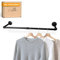 Kleiderständer für die Wand, Kleiderstange Wandmontage als Jackenständer Garderobe schwarz | Garderobenstange 97 x 25 x 8,5 cm, Garderobenleiste Gardinenstange bis 50 kg belastbar | Clothes Organizer