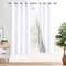 XWZO 100% Blickdicht Vorhänge Weiß, Doppellagige Dicker Verdunklungsvorhänge mit Ösen, Schallschutz Thermovorhänge 2er Set Schlafzimmer Gardinen, Blackout Curtain, 175x140 cm(HöhexBreite)