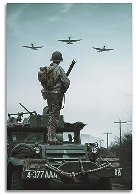 VZRSQZK Weltkrieg Soldaten Poster Poster Dekorative Malerei Leinwand Wandposter und Kunstdruck Moderne Familie Schlafzimmer Dekor Poster 20 x 30 cm