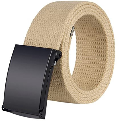 XIUH Kürzbar Stoffgürtel Segeltuch-GürtelJeansgürtel Leder-Gürtel für HerrenUnisex stufenloser Canvasgürtel Canvas BeltAnzug Business Kleidung Herren-Gürtel
