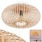 Deckenleuchte Oravi, moderne Deckenlampe aus Metall in Schwarz/Hellbraun/Beige, Deckenleuchte mit tollem Lichteffekt an der Decke, Ø 40,5 cm, 1-flammig, 1 x E27, ohne Leuchtmittel