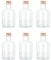 Magic Season Bouteilles en Verre Décoratives avec Bouchons en Liège (150 ml Bouteilles Rondes / 6 Pièces)
