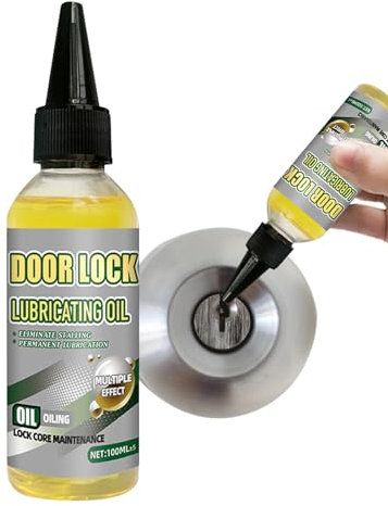 higyee Schlossschmiermittel - 100 ml Türscharnieröl | Fahrradkettenschmiermittel für Türen, Scharniere, Schlösser, Werkzeuge, Fahrräder, verhindert das Einfrieren des Schlosses, reduziert die Reibung