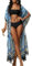 Bsubseach Kimonos for Women Open Front Kimono Cover ups for Swimwear Women Tassel Bikini Swim Coverup with Drawstring Blue
