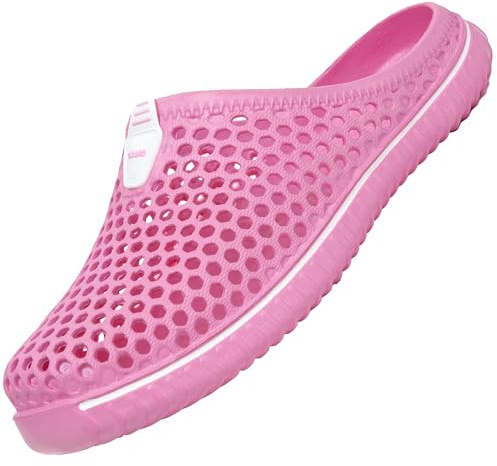 SAGUARO Pantofole Uomo Donna, Comodi Clogs Antiscivolo, Rosa 37