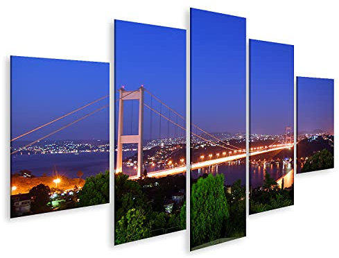 islandburner Prime Bild auf Leinwand Istanbul Abenddämmerung Bilder Wandbilder Poster