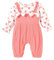 Refein Vestiti per neonate Ragazze Tutina a maniche lunghe con balze Cuore rosa Fiocco Salopette Monopezzo Set 6-12 Mesi