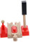 KONTONTY Gleiszubehör -zugzubehör Simulation Straßensperre Spielset Mini-tankstellenmodell Kognitives Verkehrsspielset Bahnübergang Zeichen Straßensperrenspielzeug Für Kinder Holz