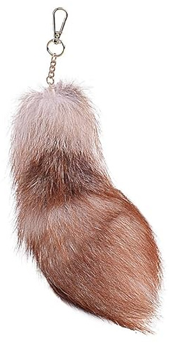 Nocyclonic Fuchsschwanz Anhänger thetherian schwanz 20CM Kunstfell Foxtail Prärie Fuchschwanz Antenne Extra Groß Schlüsselanhänger Tasche Zusätze Tasche Anhänger Auto Dekoration Weich (H)