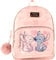 Cerdà Disney Lilo et Stitch Sac à dos - Simili cuir - Motif Stitch et Angel - Rose