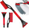 JIEBAO Eiskratzer Auto, 3 in 1 Eiskratzer Auto mit Besen, Schneebesen Auto Eiskratzer mit Besen, Eiskratzer Auto mit schonenden Borsten, Abnehmbar Eiskratzer für Auto, Auto Winter Zubehör