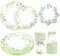 Lemicin Paper Plates Cups Napkins - 120pcs Sage Green Party Paper Tableware Set for 30 Guests Jungle Theme Baby Shower Decorations for Gender Reveal Party Birthday Wedding Party Supplies